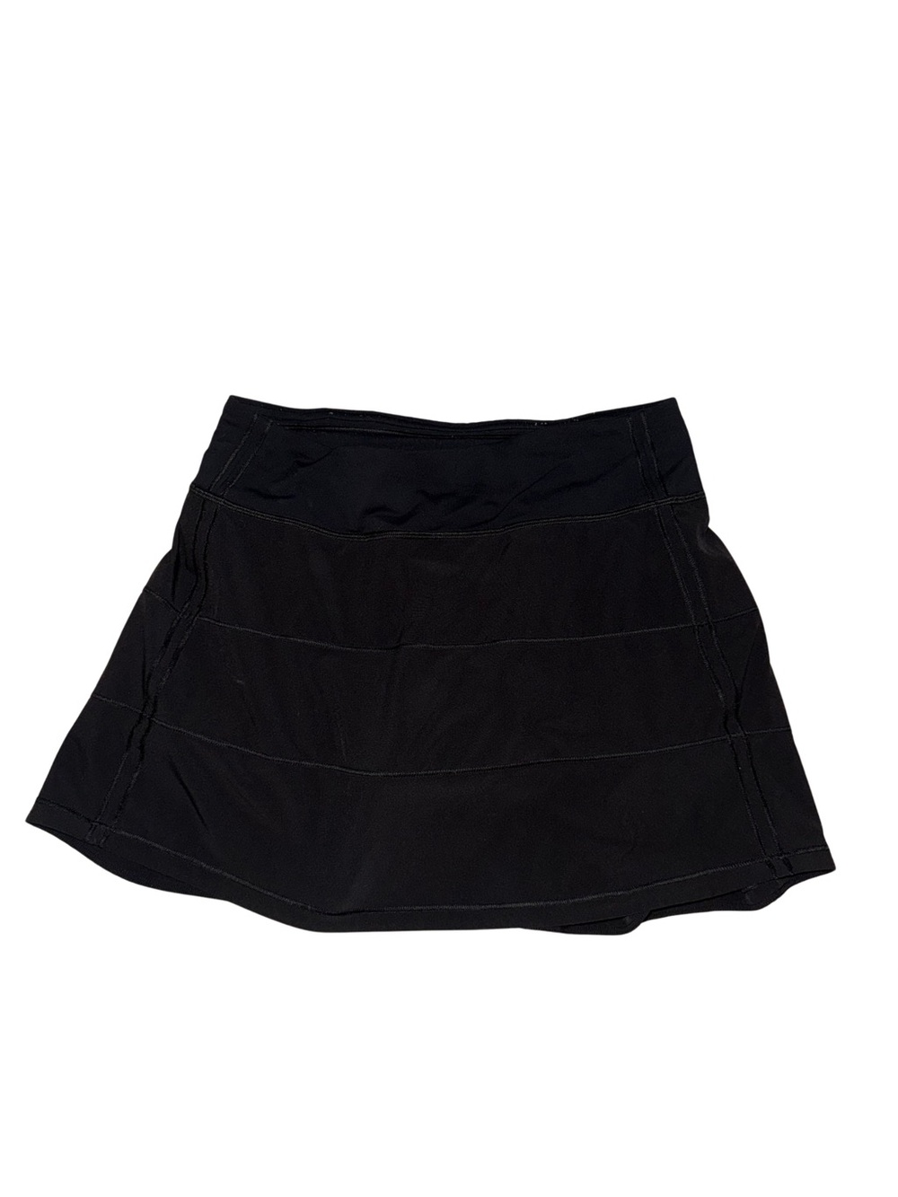 Black Performance Tennis Skirt with Panel Details